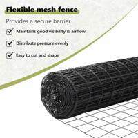 VidaXL Hek met paal grijs 1,6 x 10 m staal en pvc - thumbnail