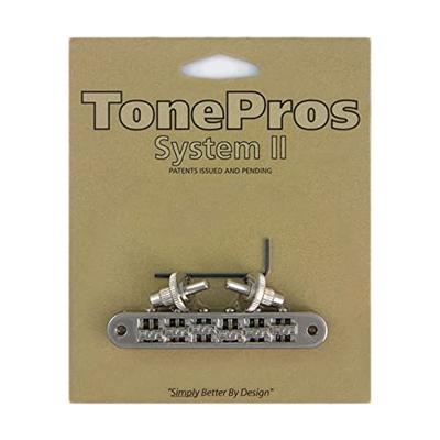 TonePros TP6R Nickel USA Locking TOM Style Bridge met roller saddles