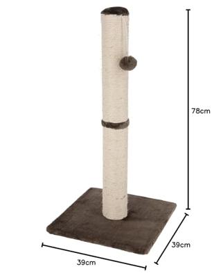 KERBL krabpijp Opal Maxi krabpaal 78cm - grijs - voor kat