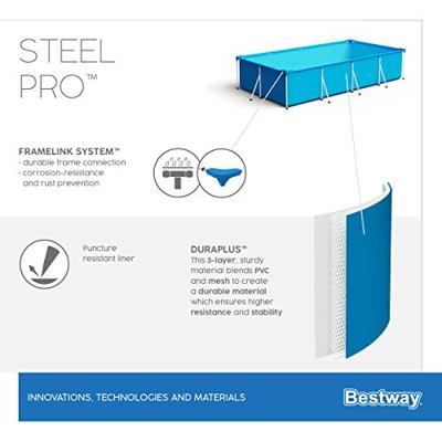 Bestway Zwembad rechthoek steel pro L300 x B200 x H66cm - thumbnail
