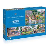 The Gardener's Round Puzzel 4x 500 Stukjes - thumbnail