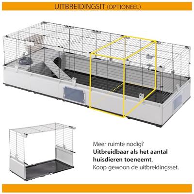 FERPLAST Modular 4 - kooi voor konijn en cavia domestica - 179 x 72 x 56cm
