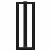 Console tafelpoten 2 st T-vormig 38x25x(72-73) cm staal zwart - thumbnail