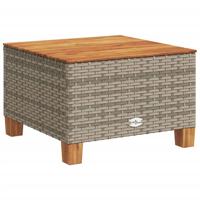 11-delige Loungeset met kussens poly rattan grijs - thumbnail