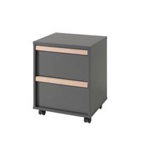 Vipack rolcontainer voor bureau London - antraciet - 59,7x48,1x40 cm - Leen Bakker - thumbnail