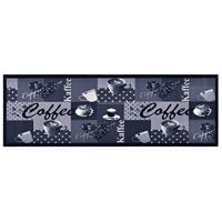 VidaXL Keukenmat wasbaar coffee 45x150 cm blauw - thumbnail