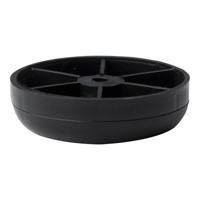 Premium meubelpoot zwart rond Ø 5 cm en hoogte 1,5 cm van kunststof - thumbnail