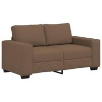 3-delige Loungeset met kussens stof bruin - thumbnail
