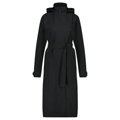 Trench Coat Long Regenjas Urban Outdoor Dames Black Trench Coat Long Regenjas Urban Outdoor Dames Black