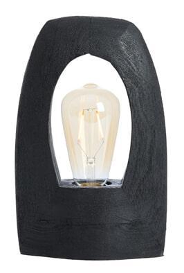 Light & Living Tafellamp 'Carini' Mangohout, 25cm, kleur Zwart Light & Living Tafellamp 'Carini' Mangohout, 25cm, kleur Zwart
