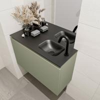 MONDIAZ OLAN 80cm toiletmeubel army. LEX wastafel urban rechts 1 kraangat - thumbnail