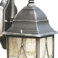 Searchlight Klassieke muurlampGenoa Down zwart zilver - 1642 - thumbnail