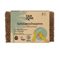 Fairzone Schuurspons - kokos - 2 stuks - thumbnail