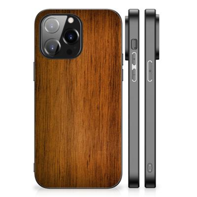 iPhone 14 Pro Max Houten Print Telefoonhoesje Donker Hout iPhone 14 Pro Max Houten Print Telefoonhoesje Donker Hout