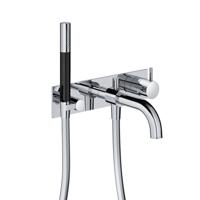 Inbouw Badmengkraan Hotbath Cobber Automatische Omstelinrichting Gepolijst Messing PVD (incl. doucheset) - thumbnail