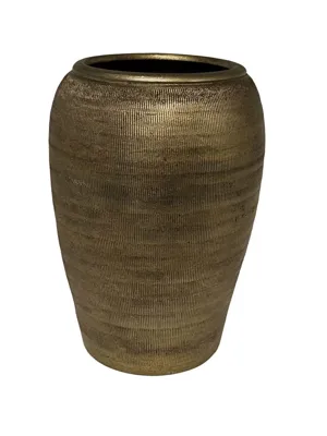 HS Potterie Vaas phoenix d24h35cm goud HS Potterie Vaas phoenix d24h35cm goud