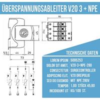 OBO Bettermann 5095253 V20-3+NPE-280 Overspanningsafleider 20 kA 1 stuk(s) - thumbnail