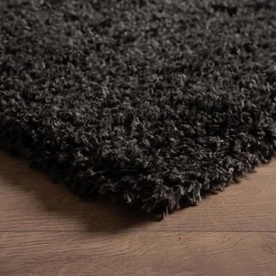 Tapeso Hoogpolig vloerkleed - Cozy Shaggy - donkergrijs - 200x300 cm