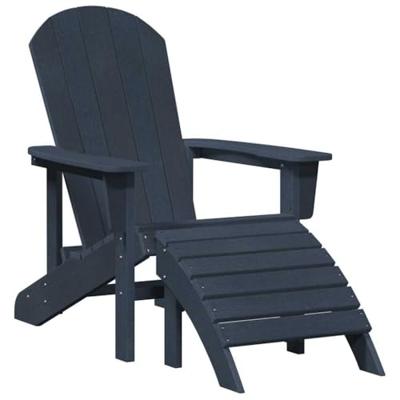 Tuinstoel 3 pcs Marineblauw Polyetheen