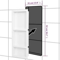 Douchenis met 3 vakken 41x99x9 cm hoogglans wit - thumbnail
