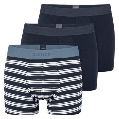 Schiesser 95/5 boxershorts 3-pack blauw