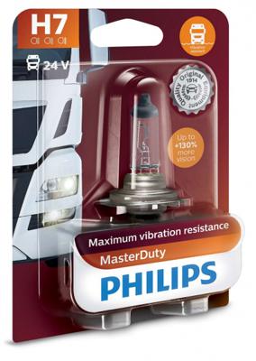 Philips hoofdlamp "masterduty" halogen lamp h7 24v70w px26d 1 blister