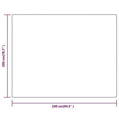 VidaXL Deken 200x240 cm polyester crèmekleurig