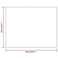 VidaXL Deken 200x240 cm polyester crèmekleurig - thumbnail