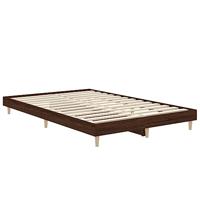 Bedframe zonder matras bewerkt hout bruin eikenkleur 120x190 cm - thumbnail