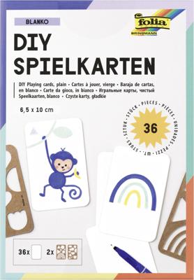 Speelkaarten folia blanco 6.5x10cm pak 36 stuks Speelkaarten folia blanco 6.5x10cm pak 36 stuks