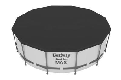 Zwembadafdekking Bestway Zwart Ø 370 cm - thumbnail