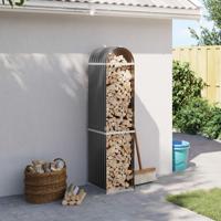 Haardhoutopslag 40x45x170 cm gegalvaniseerd staal antraciet - thumbnail