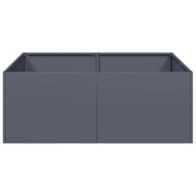 Plantenbak 80x80x30 cm staal antracietkleurig