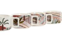 Set van koffiekopjes Home ESPRIT Beige Roze Terra cotta Lila Metaal Bamboe Dolomite 260 ml - thumbnail
