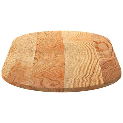 Tafelblad 120x60x2 cm ovaal massief eikenhout lichtbruin