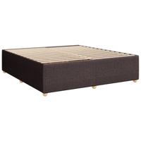 Bedframe zonder matras stof donkerbruin 200x200 cm - thumbnail