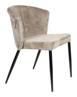 Dutchbone Eetkamerstoel 'Georgia' Chenille, kleur Beige - thumbnail