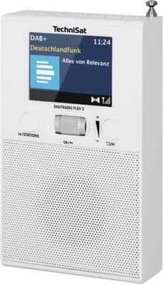 TechniSat DIGITRADIO Flex 2 - DAB stekkerradio (DAB+ radio, FM, audio-ingang, bluetooth-audiostreaming, radiowekker, favorietengeheugen) wit