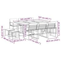 11-delige Tuinset met kussens textileen zwart - thumbnail