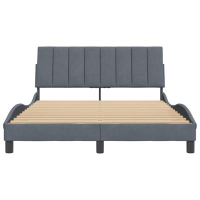 Bedframe zonder matras 120x200 cm fluweel donkergrijs