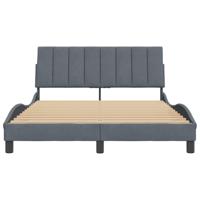 Bedframe zonder matras 120x200 cm fluweel donkergrijs - thumbnail