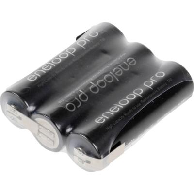 Panasonic eneloop Pro F1x3 Accupack Aantal cellen: 3 Batterijgrootte: AA (penlite) Z-soldeerlip NiMH 3.6 V 2450 mAh Panasonic eneloop Pro F1x3 Accupack Aantal cellen: 3 Batterijgrootte: AA (penlite) Z-soldeerlip NiMH 3.6 V 2450 mAh