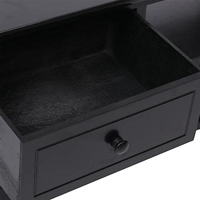 Tv-meubel 108x30x40 cm massief paulowniahout zwart