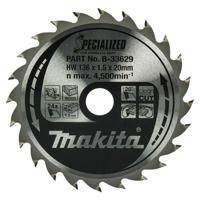 Makita Cirkelzaagblad voor Hout | Specialized | Ø 136mm Asgat 20mm 24T - B-33629 - thumbnail