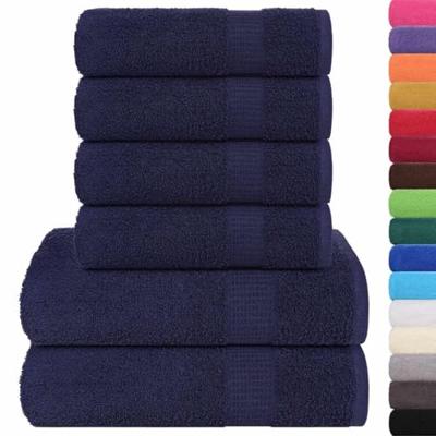 VidaXL 6-delige handdoekenset 360 g/m² 100% katoen marineblauw VidaXL 6-delige handdoekenset 360 g/m² 100% katoen marineblauw