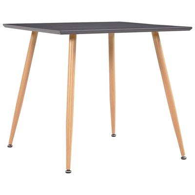VidaXL Eettafel 80,5x80,5x73 cm mdf grijs en eikenkleurig