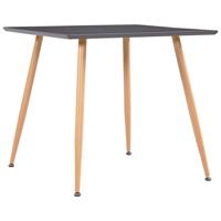 VidaXL Eettafel 80,5x80,5x73 cm mdf grijs en eikenkleurig - thumbnail