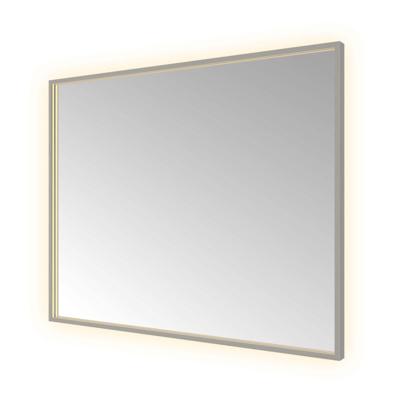 Hotbath &More Mirrors Square LED Badkamerspiegel - Rechthoek - 80 x 100 cm - Geborsteld Gunmetal