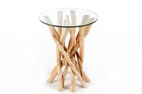 Design Bijzettafel DRIFTWOOD 40cm Teak Ronde salontafel - 19807-1 - thumbnail
