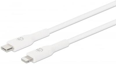 Manhattan 394505 USB-kabel USB-C stekker, Apple Lightning stekker 0.50 m Wit